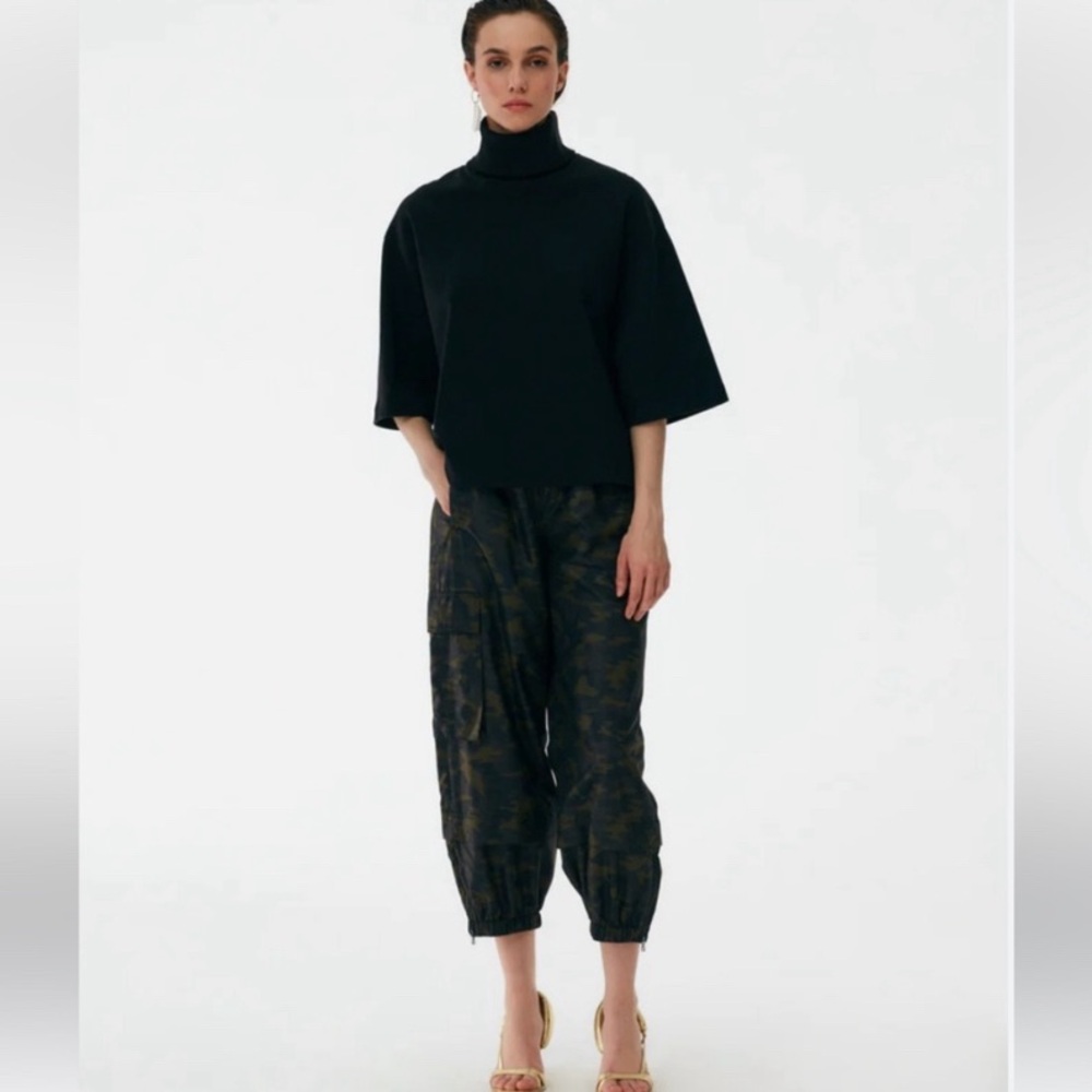 Tibi Crispy Nylon Pull On Jogger